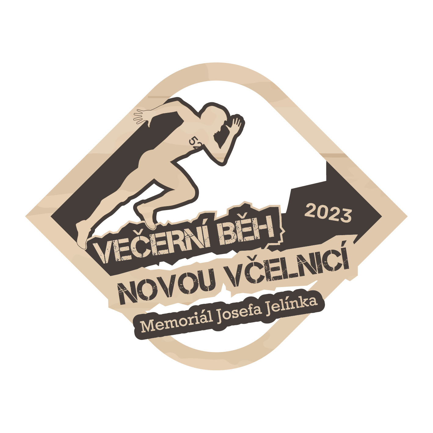 Dřevěná gravírovaná medaile finisherská