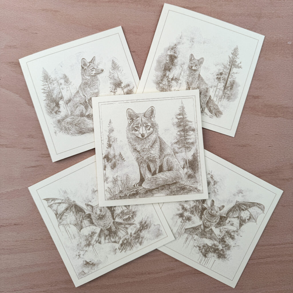 gravírované přání, dopis