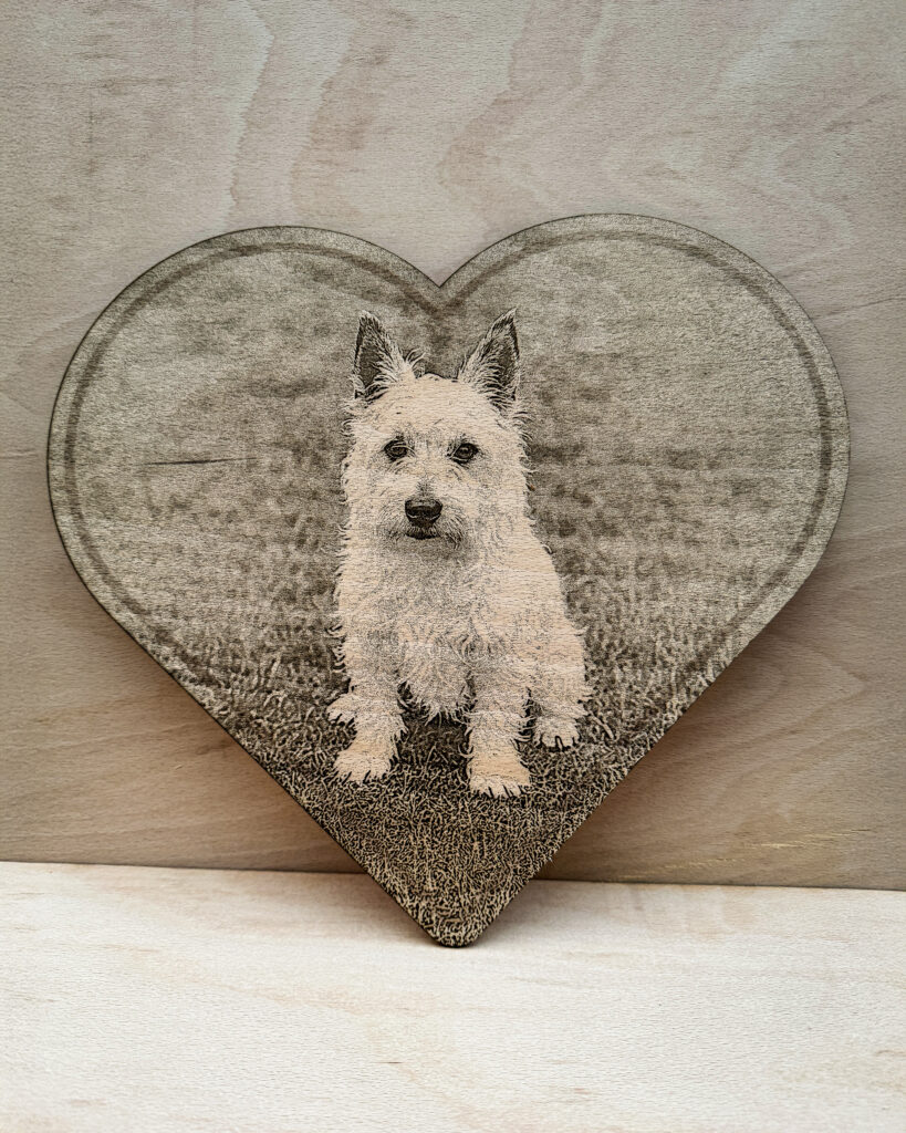 fotka na dřevo, dřevěné srdce